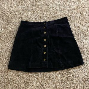 Charlotte russe corduroy black skirt in large